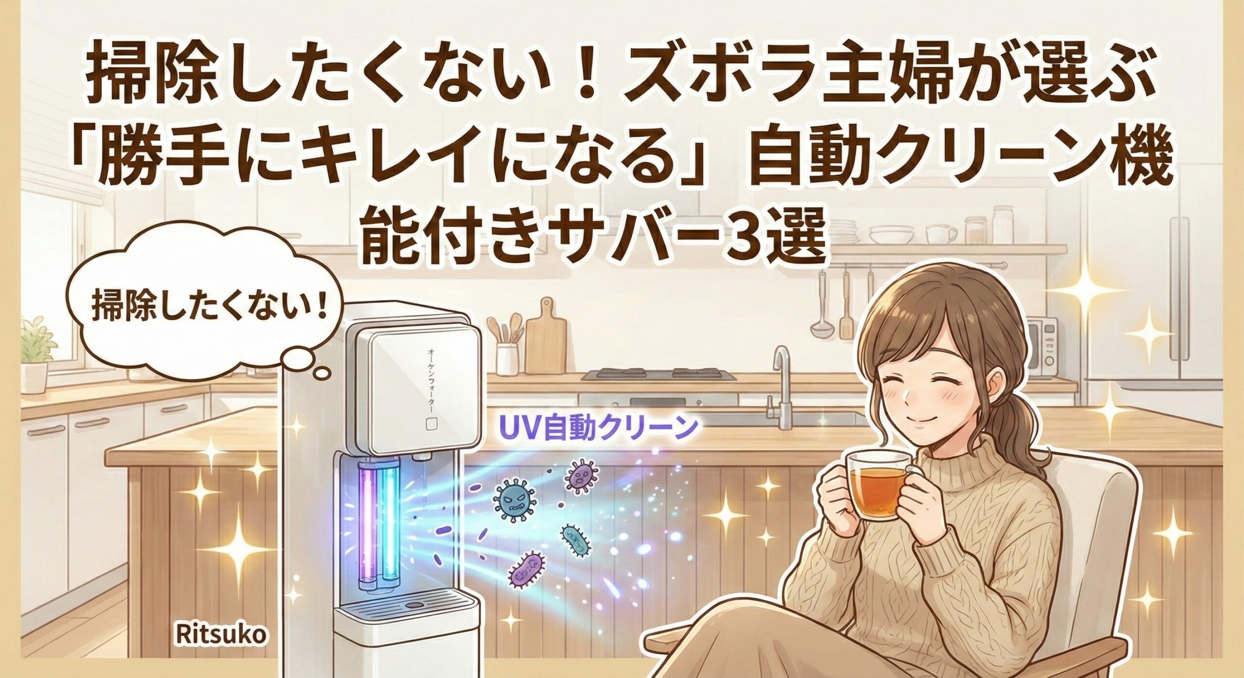 【衛生】掃除したくない！ズボラ主婦が選ぶ「勝手にキレイになる」自動クリーン機能付きサーバー3選
