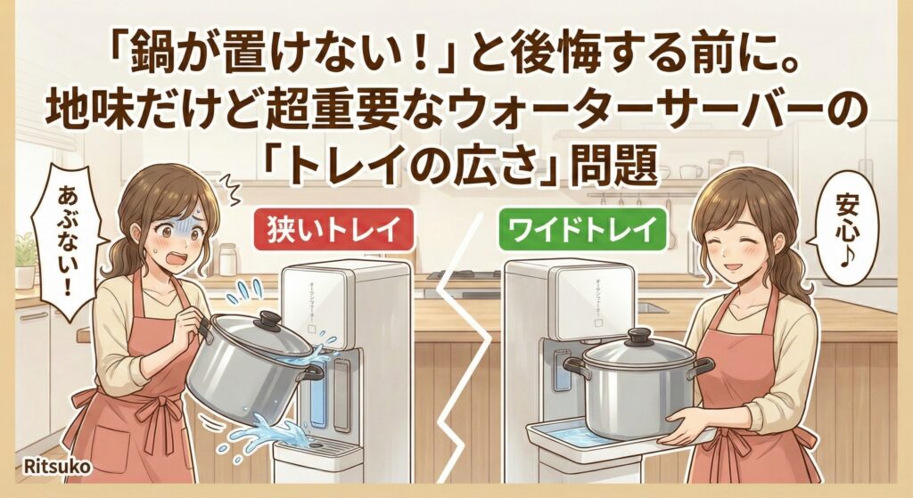 【盲点】「鍋が置けない！」と後悔する前に。地味だけど超重要なウォーターサーバーの「トレイの広さ」問題
