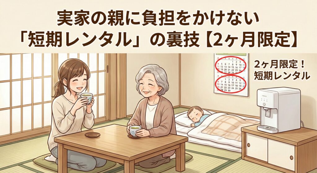 【里帰り】実家の親に負担をかけない「短期レンタル」の裏技【2ヶ月限定】