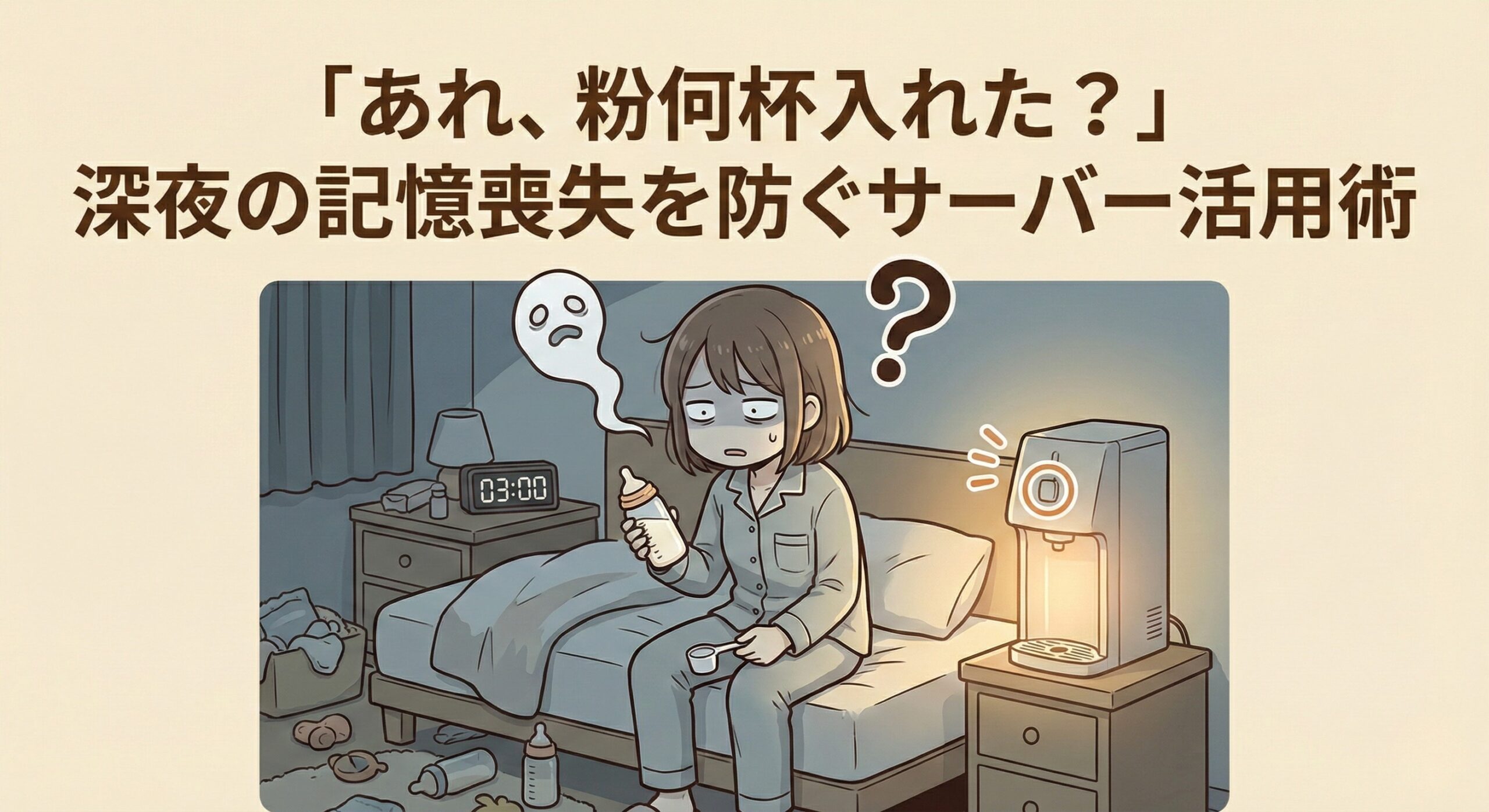 【産後ボケ】「あれ、粉何杯入れた?」深夜の記憶喪失を防ぐサーバー活用術