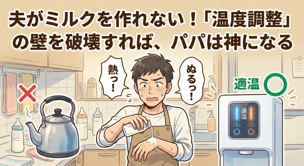 夫がミルクを作れない！「温度調整」の壁を破壊すれば、パパは神になる