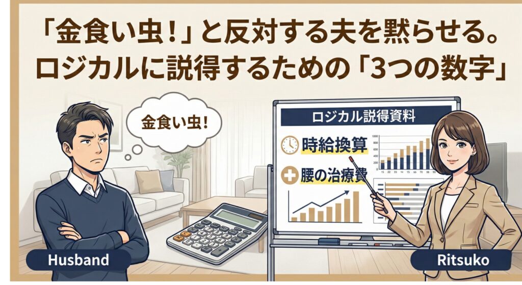 「金食い虫！」とウォーターサーバーに反対する夫を黙らせる。ロジカルに説得するための「3つの数字」